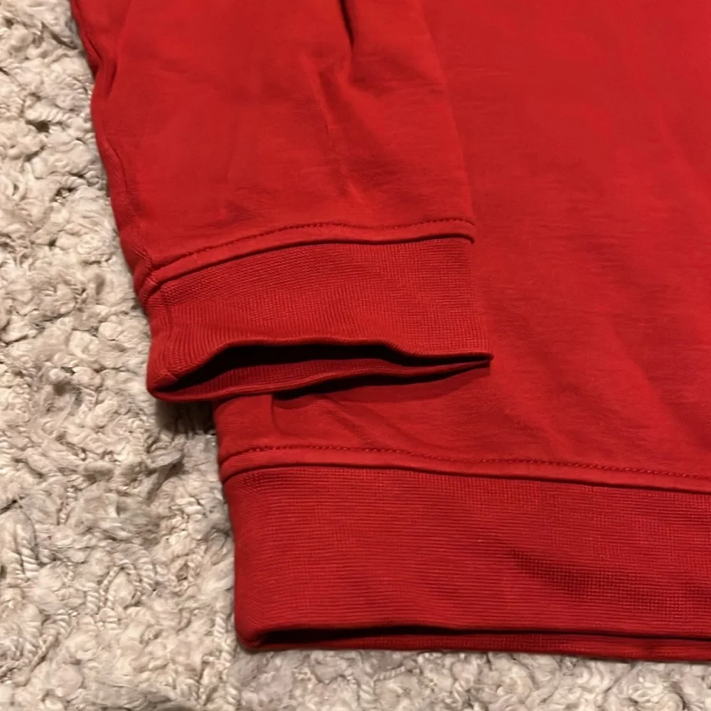 Burberry London Men's Dark Red 1/4 zip sweatshirt Large - Picture 4 of 10